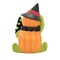 Bethany Lowe 5.0 Inch Seated Pumpkin Head Witch Halloween Figurine , Lightweight Halloween Decor Bottle Brush Tree Pumpkin